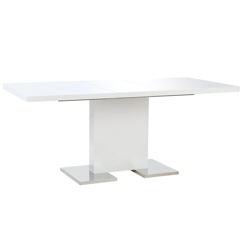 Barnes - Extendable Dining Table High Gloss White 1800 x 900 x 760 mm MDF